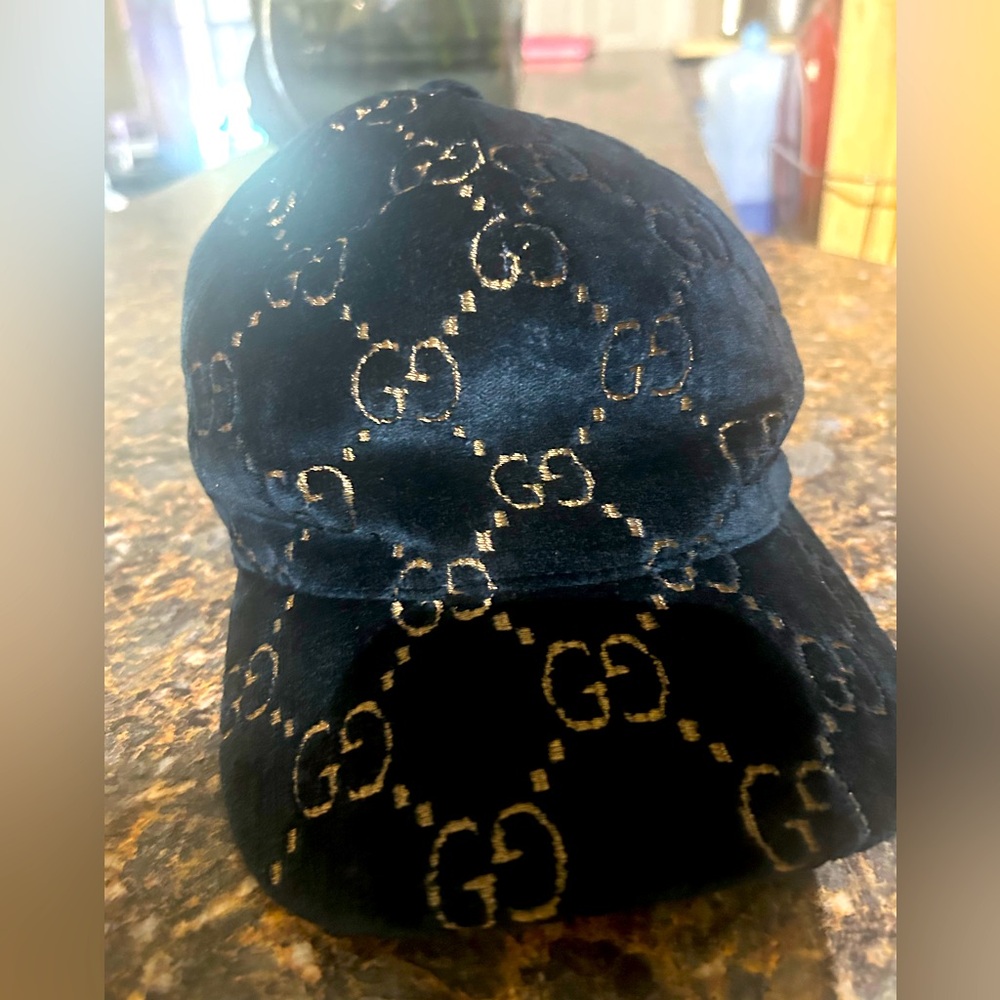 Blue Velvet Gucci Hat